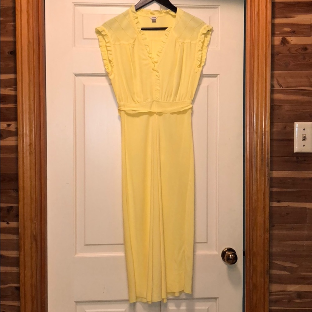 NWOT FOSSIL WOMENS YELLOW SUMMER MAXI DRESS